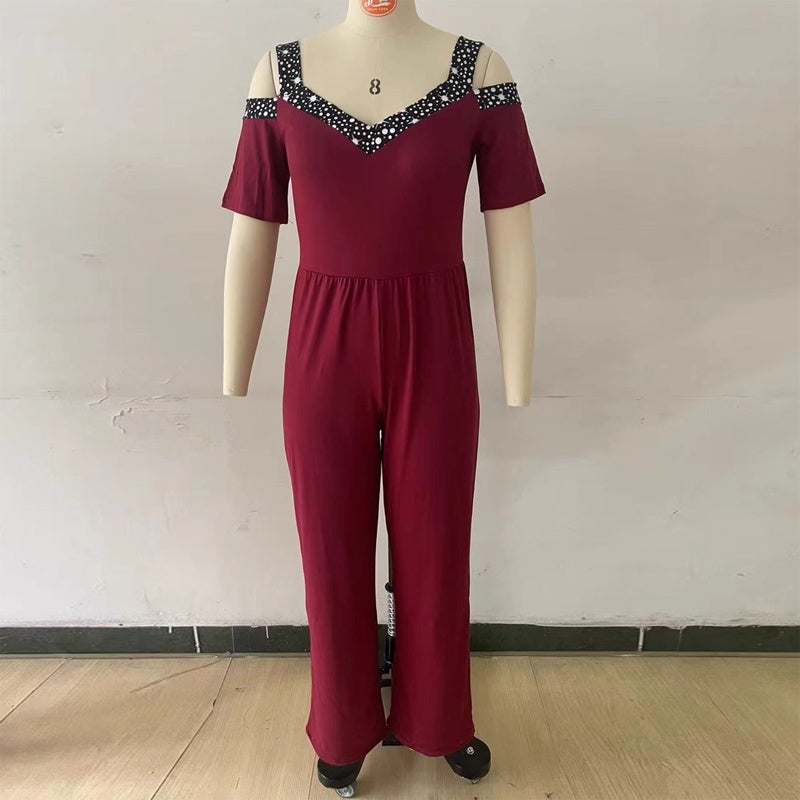 Elegant Rose Detail Jumpsuit Stylish One Piece Clubwear For Women