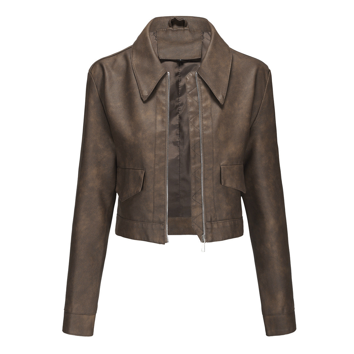 Vibrant Faux Leather Jacket for Women – Jackets for Street Style Outfits
