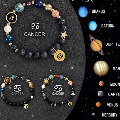 Twelve Zodiac Crystal Bracelets – Stacking Set for Spiritual Balance & Everyday Wear