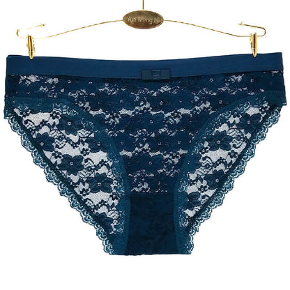 Leopard Print Low-Rise Panties – Lace Trim Ladies Briefs with Stretch & Everyday Comfort