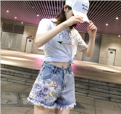 High-Waisted Denim Shorts Women – Summer Casual & Festival Outfit
