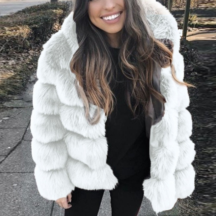 Faux Fur Suede Thick Women Winter Jackets