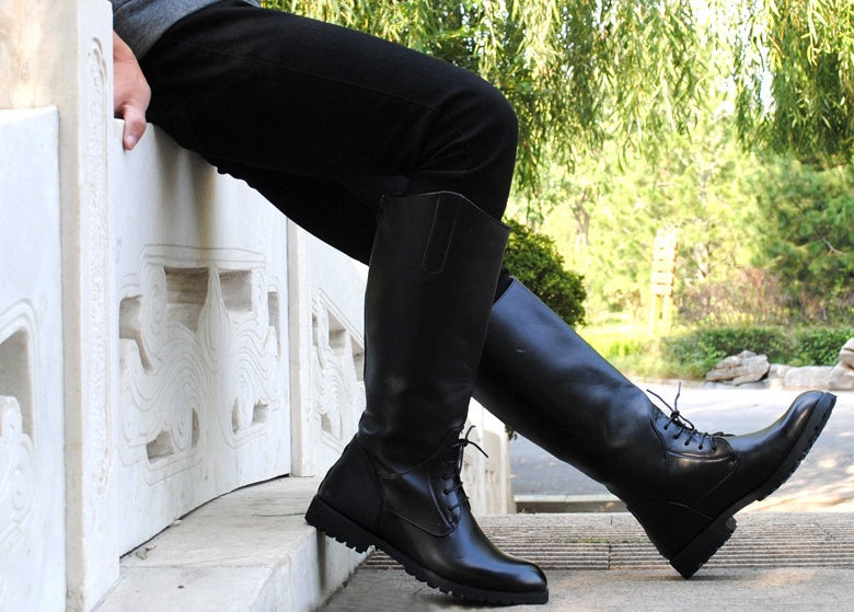 Unisex Waterproof Horse Riding Boots | Long PU Leather Equestrian & Streetwear Boots