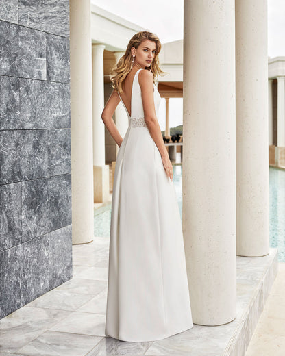 Sleeveless Slim-Fit V-Neck Jumpsuit for Women – Elegant Summer One-Piece Outfit