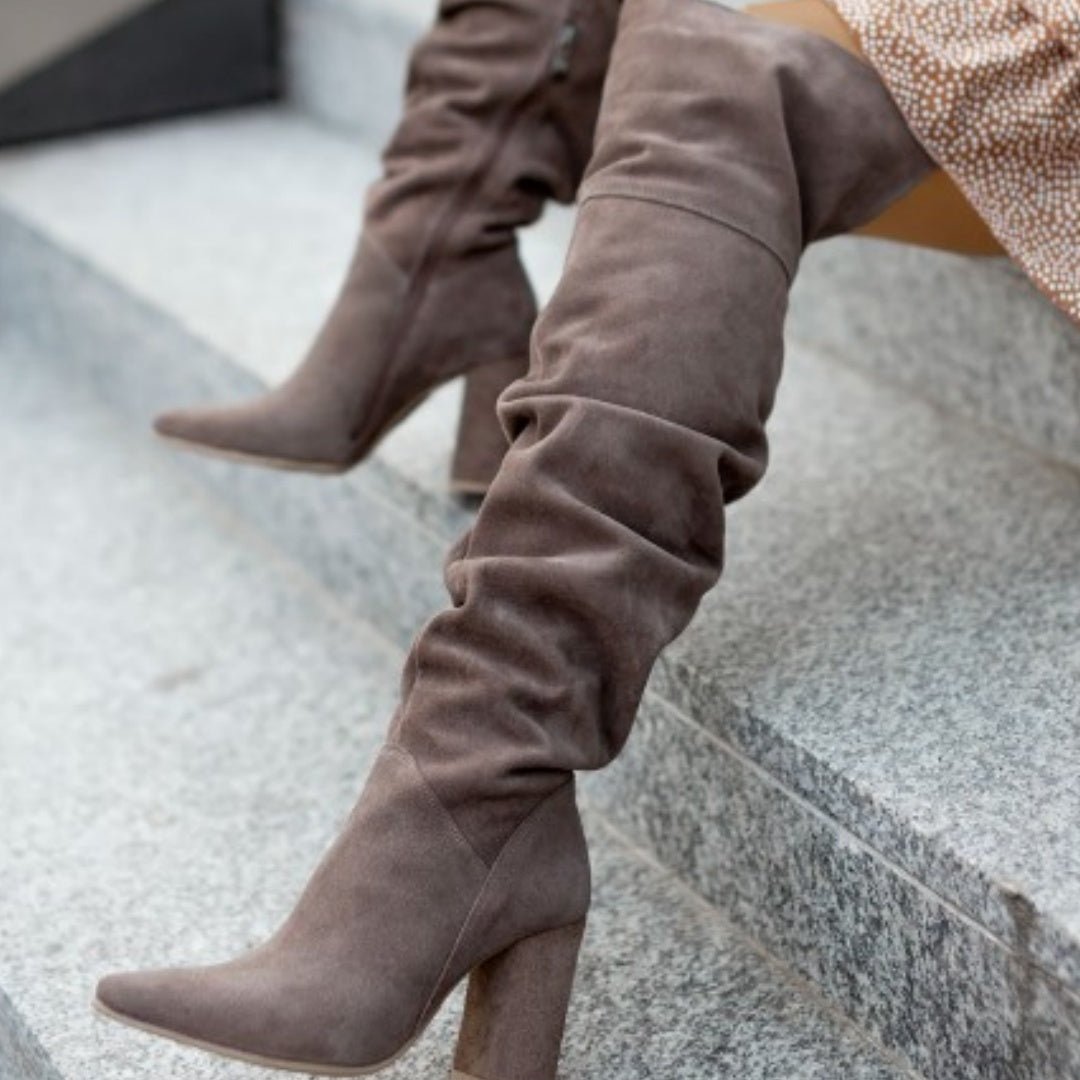 Thick Heel Elegant Winter Style Over The Knee High Boots For Women