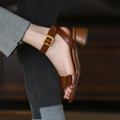 Buckle Closure Casual Rome Style Flat Gladiator Sandals