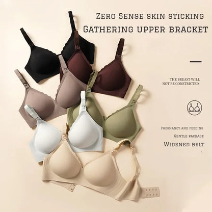 Soft Cotton Nursing Bra – Breathable Maternity Breastfeeding Bra for Moms