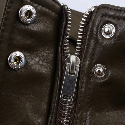 Women's PU Leather Jacket – Stand Collar Streetwear