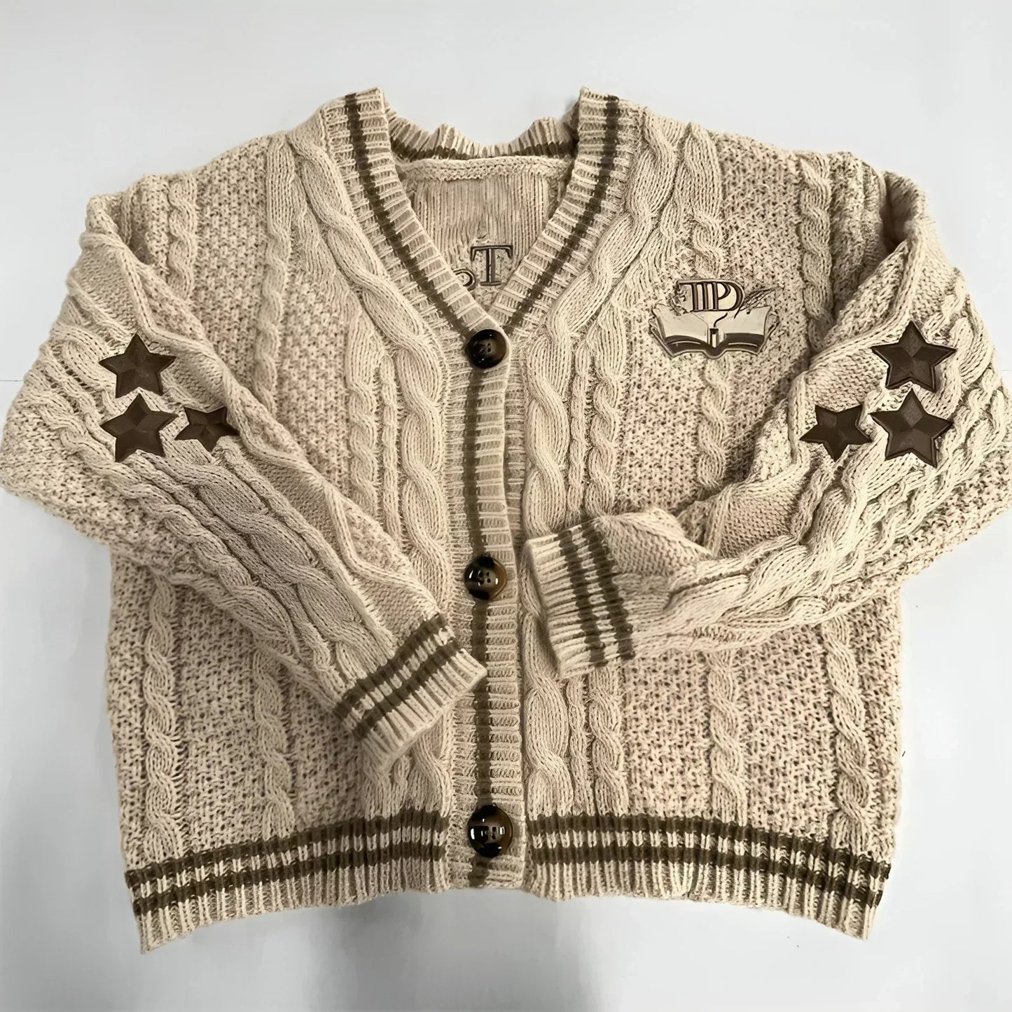 Star Embroidered Loose Cardigans