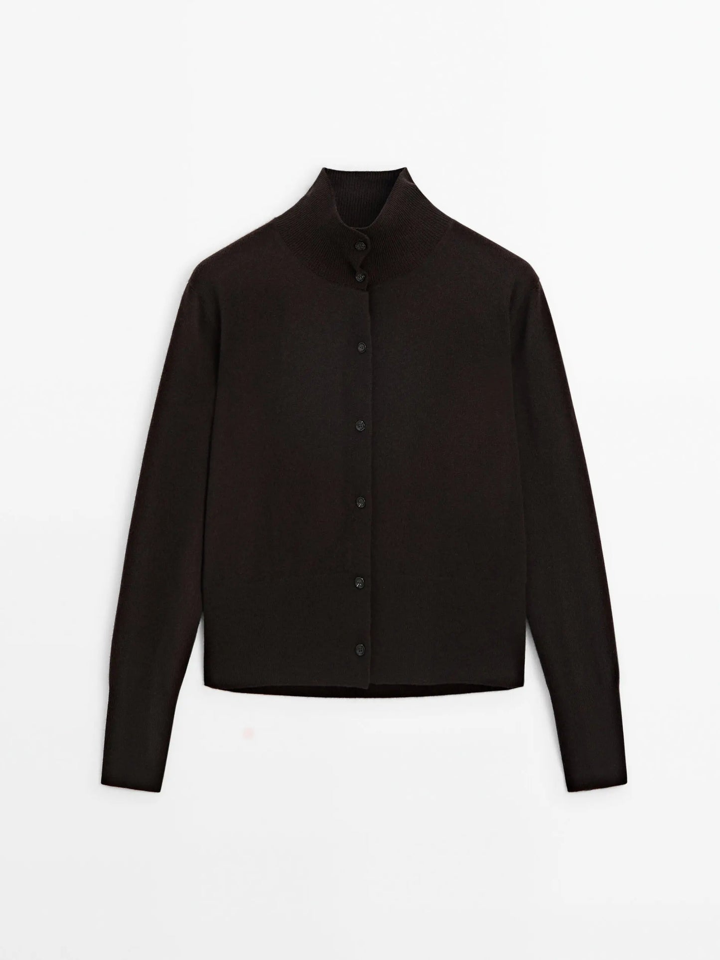 Women's Slouchy Turtleneck Cardigan – Spring 2025 Casual Knit