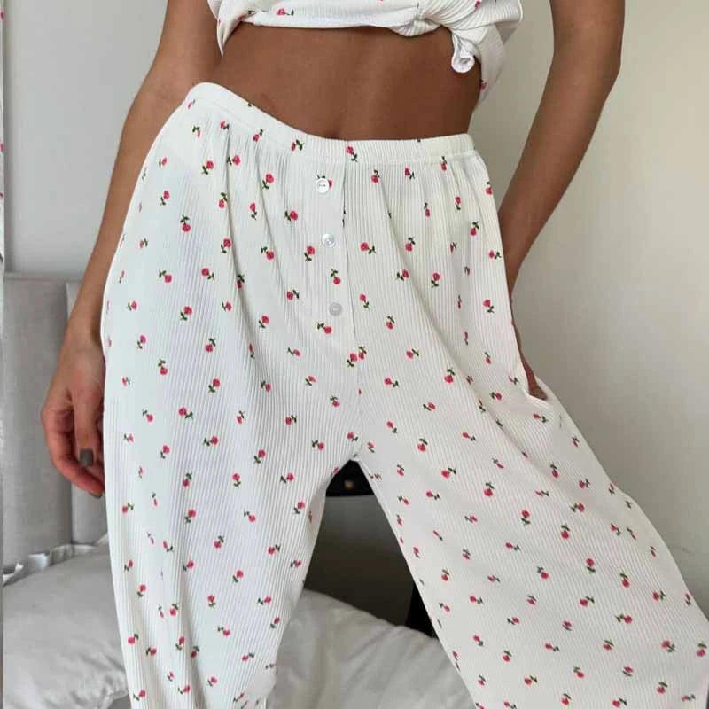 Casual Loose Long Sleeve Cardigan Short Pajamas 3 Piece Sets