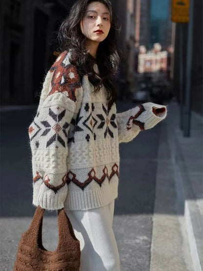 Traditional Style Warm Elegant Vintage Sweater