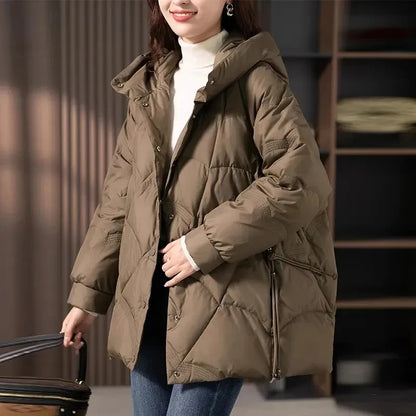 Super Warm Feeling Cotton Filling Thick Winter Puffer Coats for Women