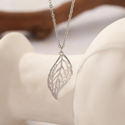 Hollow Leaves Shape Necklaces