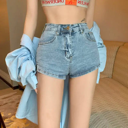 Korean Fashion Skinny Tight Denim Shorts