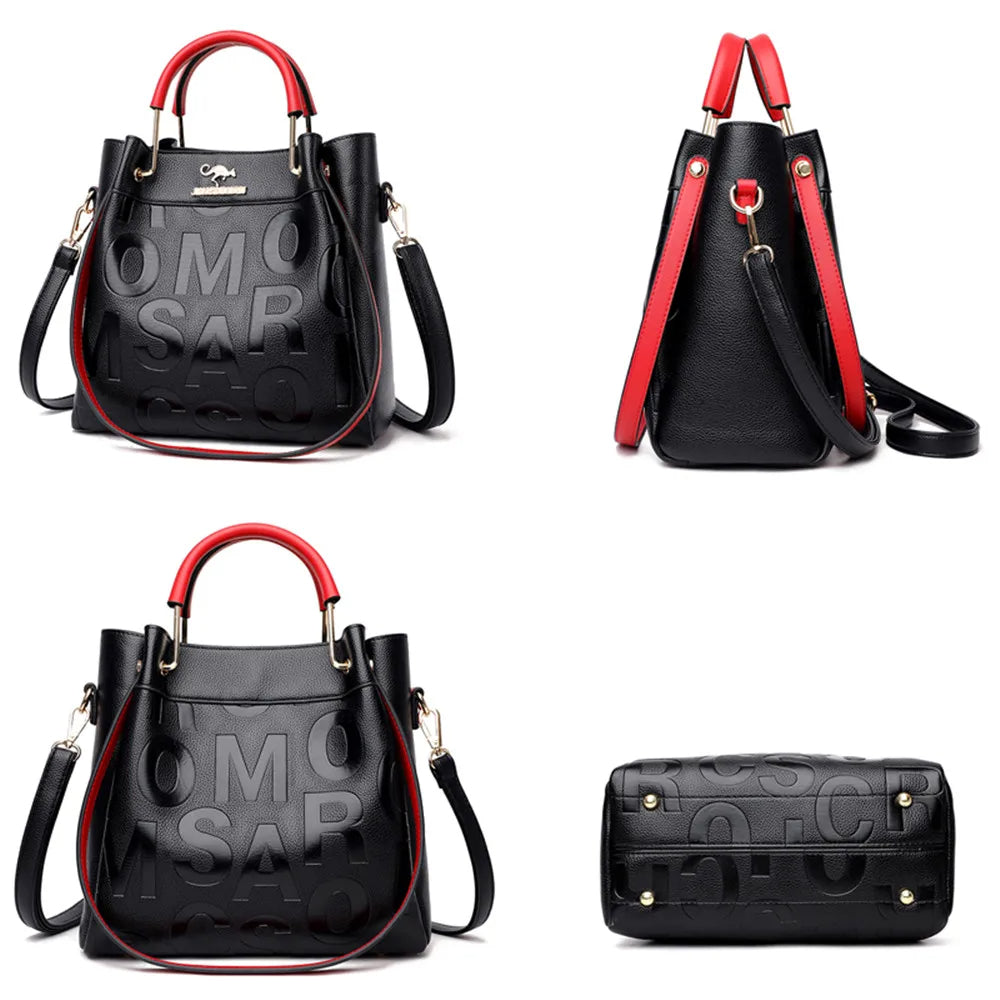 Colorful Letter Print Tote Bag Lightweight Spacious