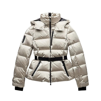 Office Lady Belted Puffer Jackets