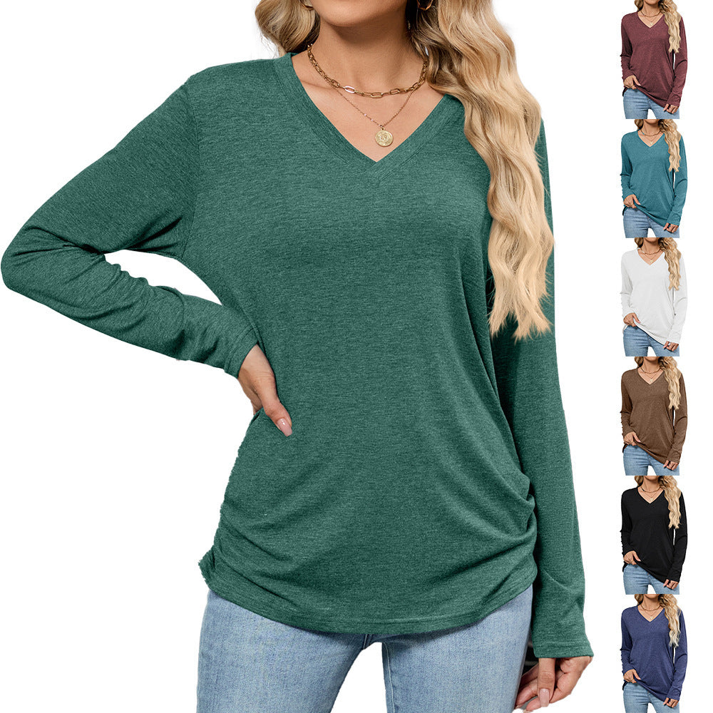 V-Neck Solid Pullover – Effortless Urban Elegance