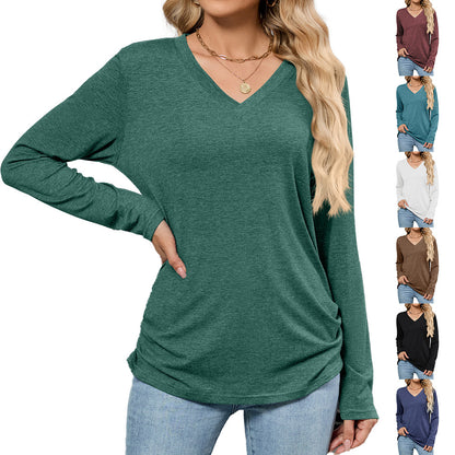 V-Neck Solid Pullover – Effortless Urban Elegance