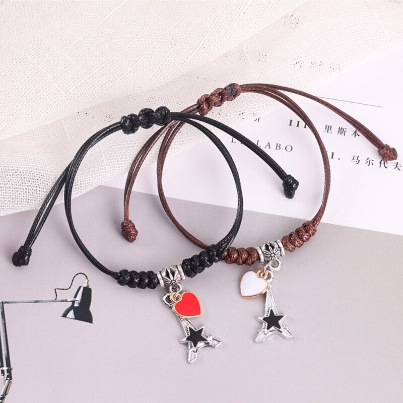 Ethnic Style Leather Couple Bracelets – Matching Unisex Bracelets for Couples & Friends