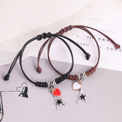 Ethnic Style Leather Couple Bracelets – Matching Unisex Bracelets for Couples & Friends