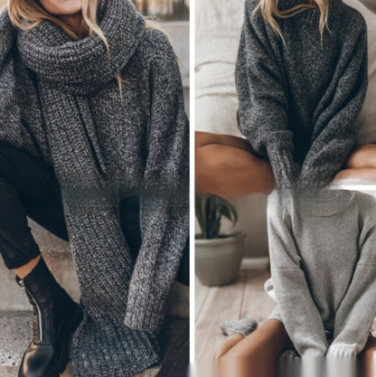 Effortless Cool: Mixed Color Loose Fit Sweater