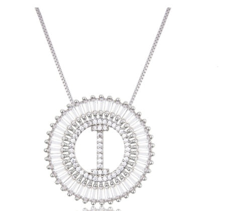 A Z Letter 6mm Imitation Pearls Necklace For Women