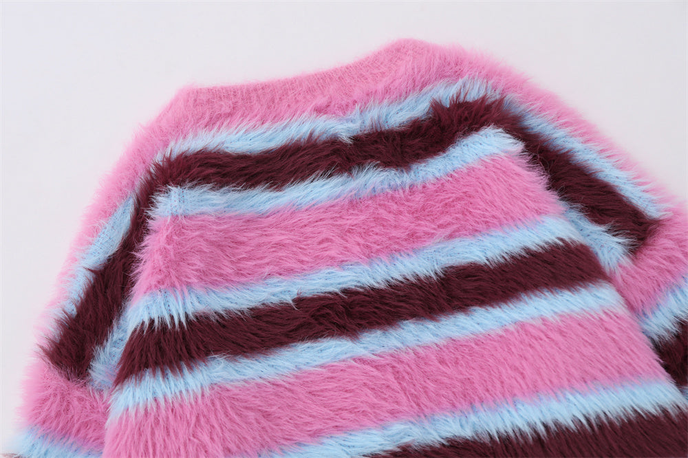 Women’s Round-Neck Fleece Sweater – Lightweight Nylon Pullover