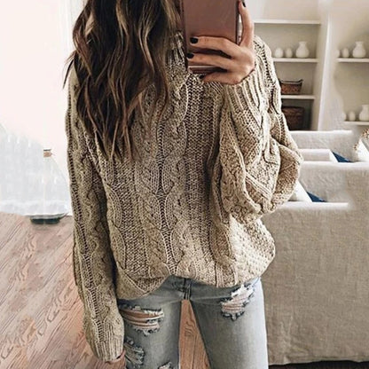 Minimalist Solid Color Knit Sweater – European Street Chic
