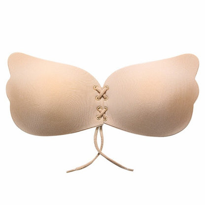 Butterfly Wings Strapless Bra – 3/4 Molded Cups, Silicone Lining & Adjustable Front Buckle for Women