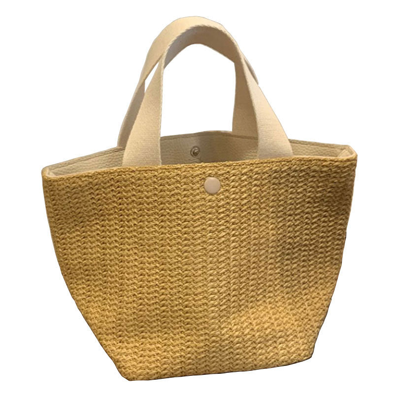 Casual Rattan Shoulder Bag Bucket Shape Summer Boho 2025 Trend