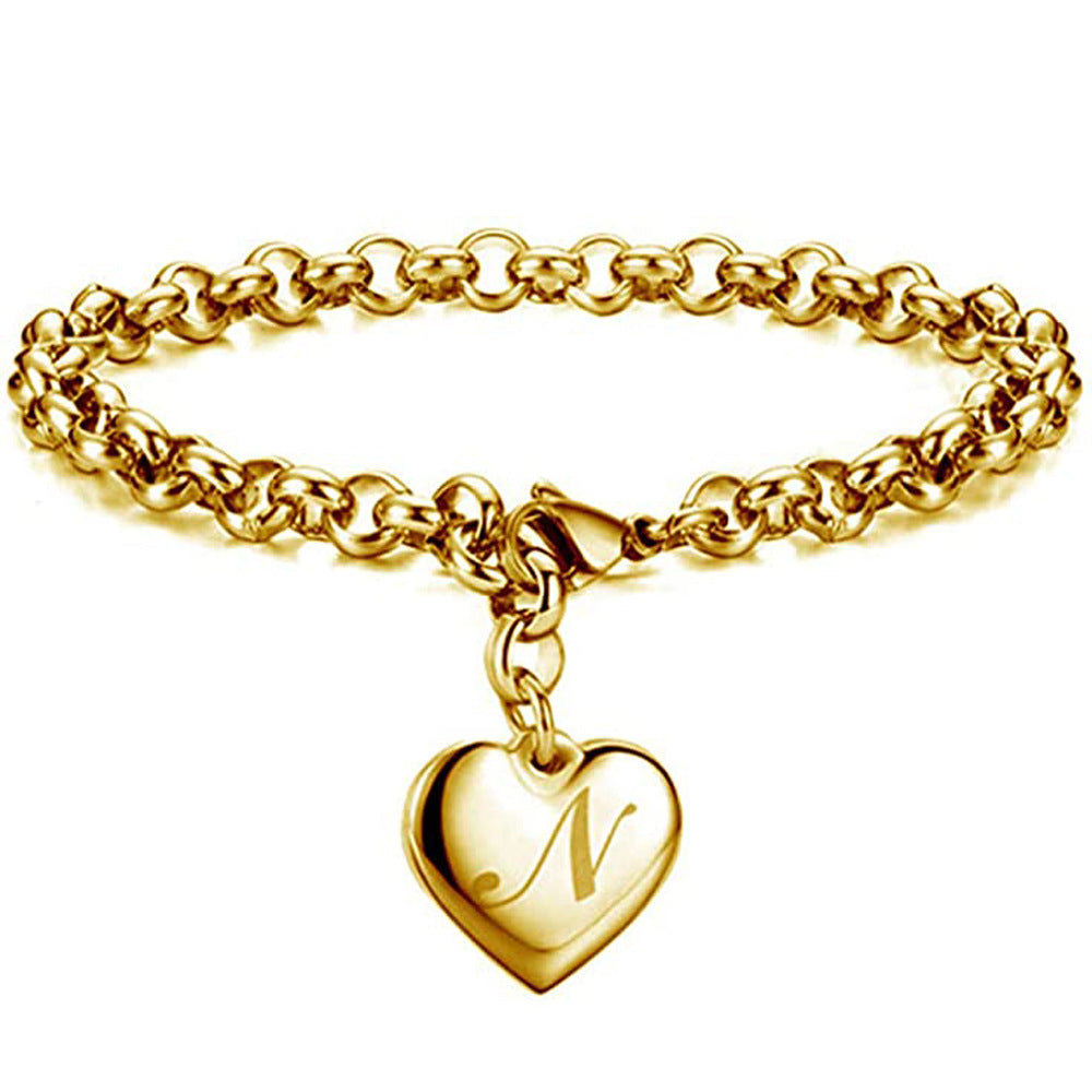Womens Stainless Steel Gold Silver Link Bracelet