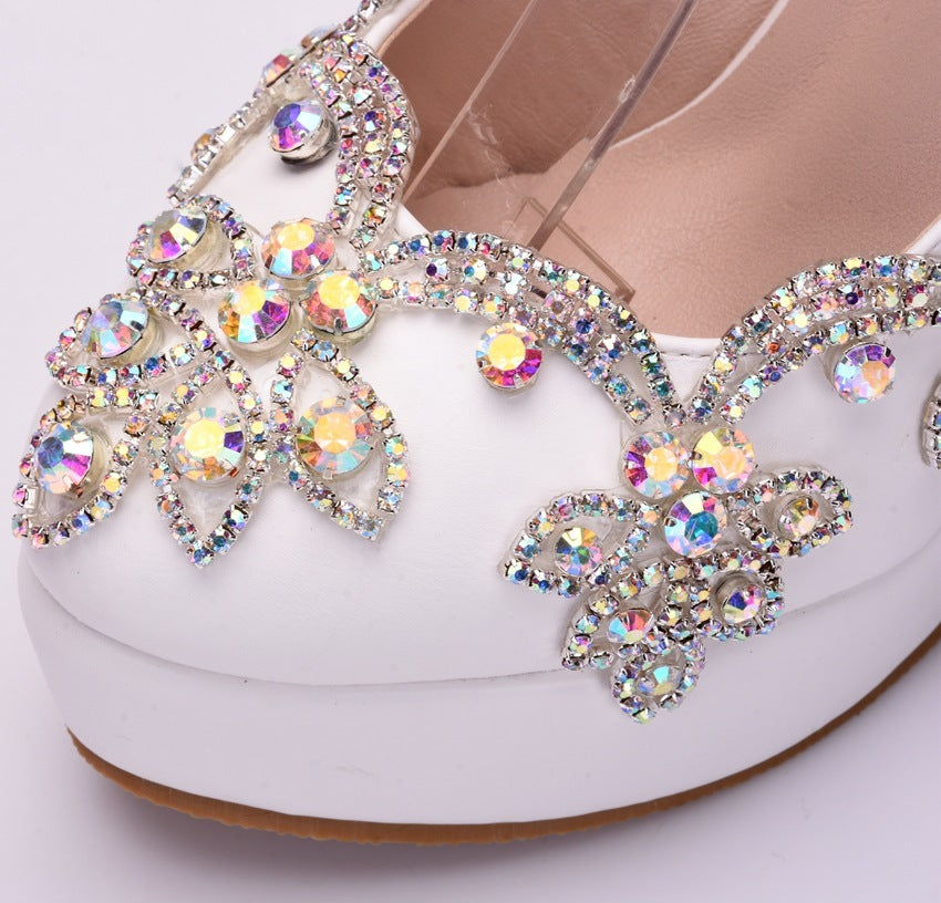 Rhinestone High Heel Shoes | Super High Stiletto Party Heels