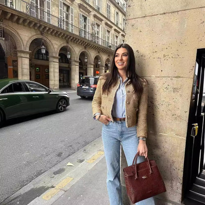 Chenille Woolen Short Coat – Coats for Women Elegant & Chic Day-to-Night Outfits