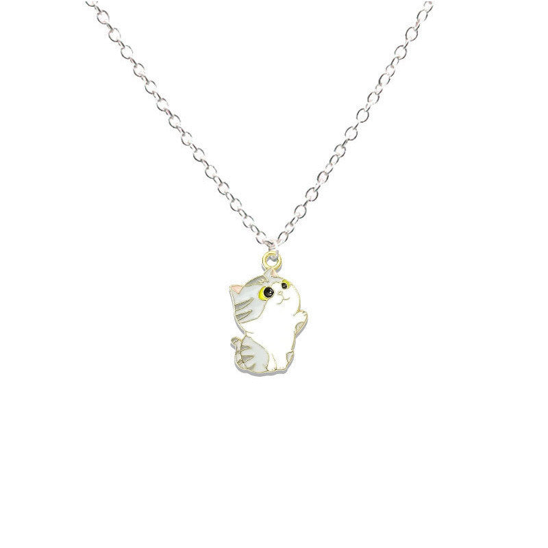 My Sweet Cat Dog Kitten Puppy Shaped Pendant Necklaces