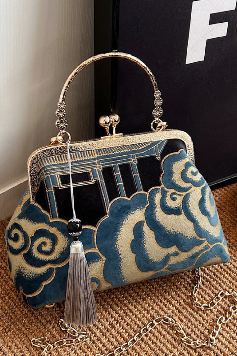 Xiangyun-Colored Polyester Handbag Horizontal Square Daily