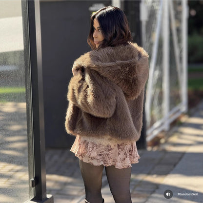 New Arrival Winter Mid Length Women Hooded Coats