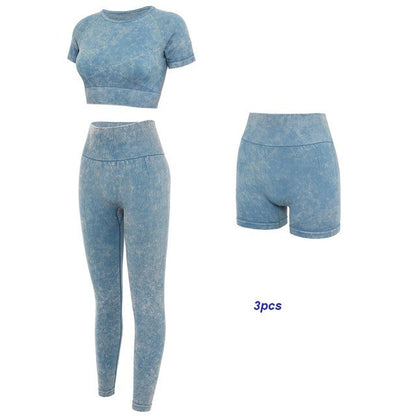 Seamless Cotton Yoga Two-Piece Outfit Set | Comfortable Activewear Style 2025
