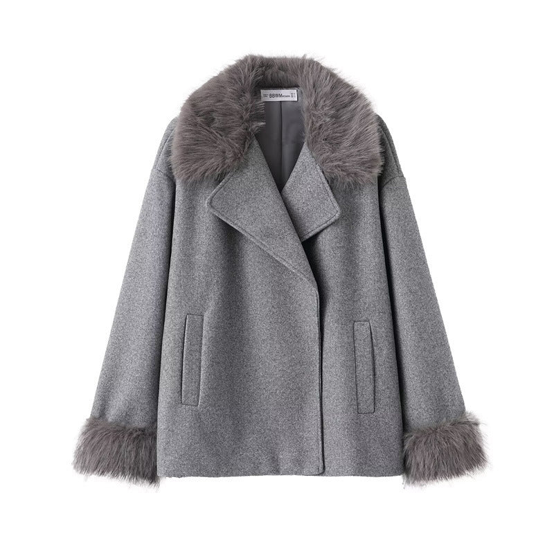 Double Breasted Loose Woolen Coats