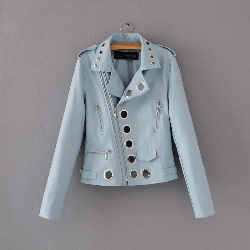 Hollow PU Leather Jacket – Jackets for Women & Street Style Outfits