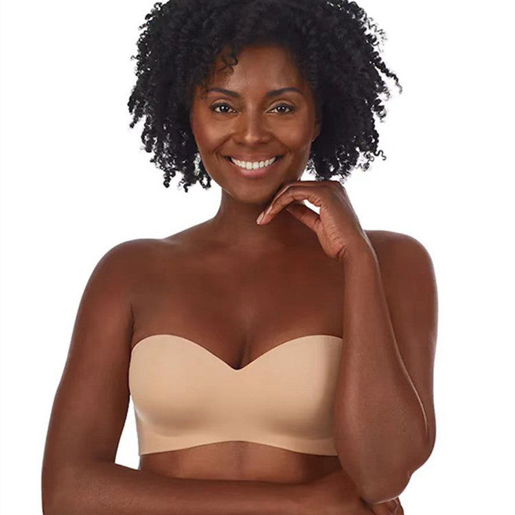 Strapless Half Cup Bra – Invisible Support & Sexy Gathering