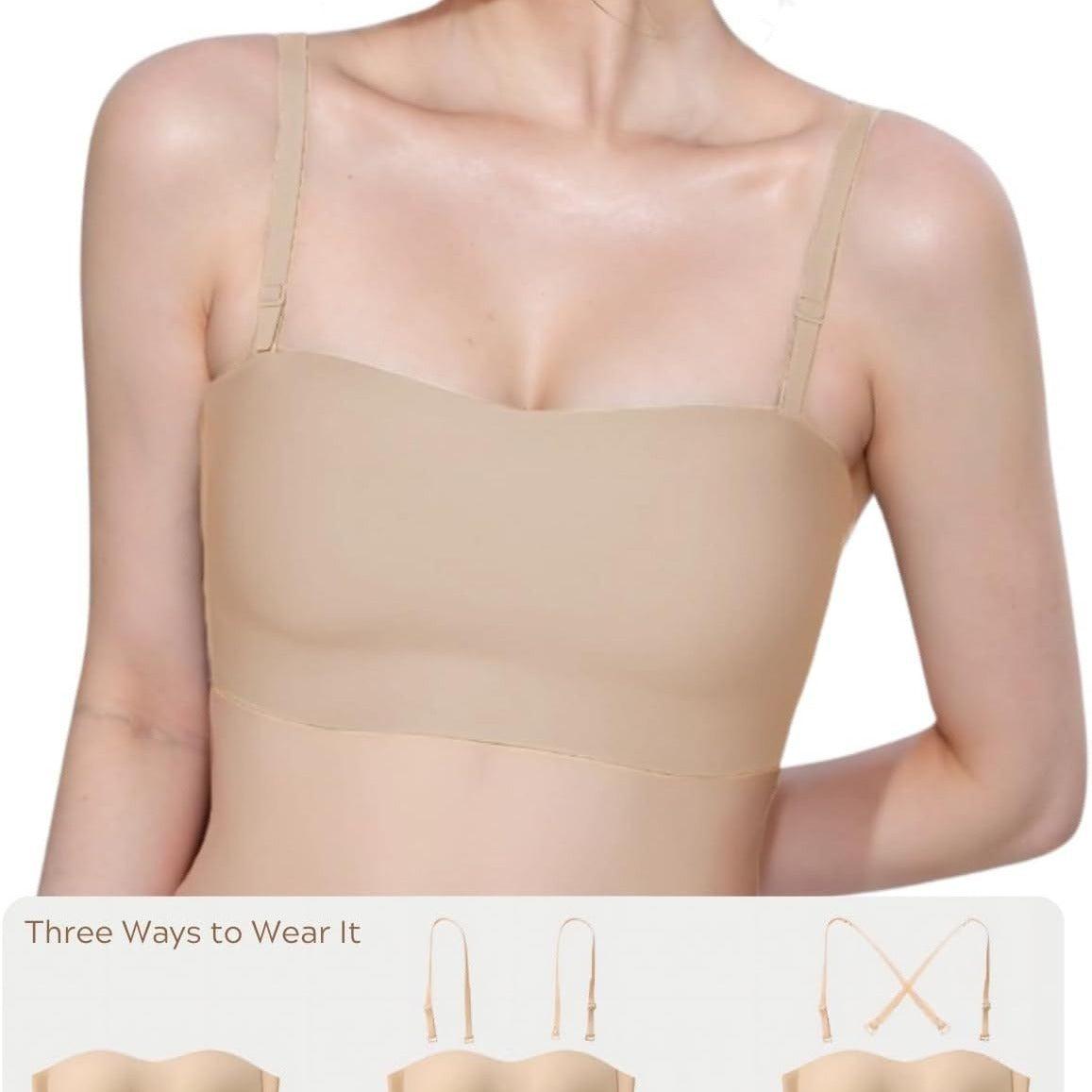 Cotton Strapless Bandeau Bra – Soft Support & Seamless Comfort