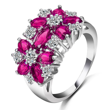 Flower Style Classic Plant Design Wedding Band – Women’s Cubic Zirconia Engagement & Bridal Rings