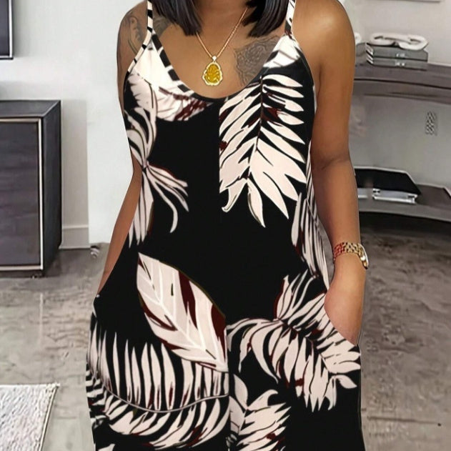 Floral Print Summer Style Halter Jumpsuits For Women