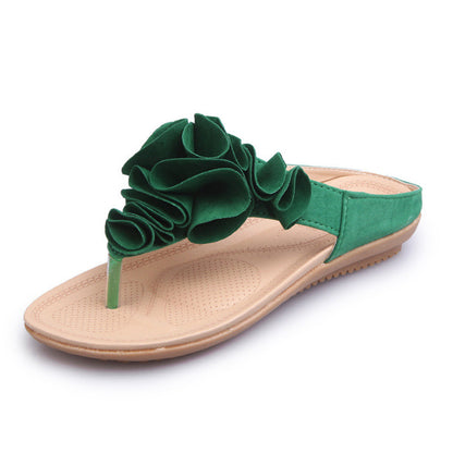 Elegant Flower Design Womens Summer Beach Flip Flop