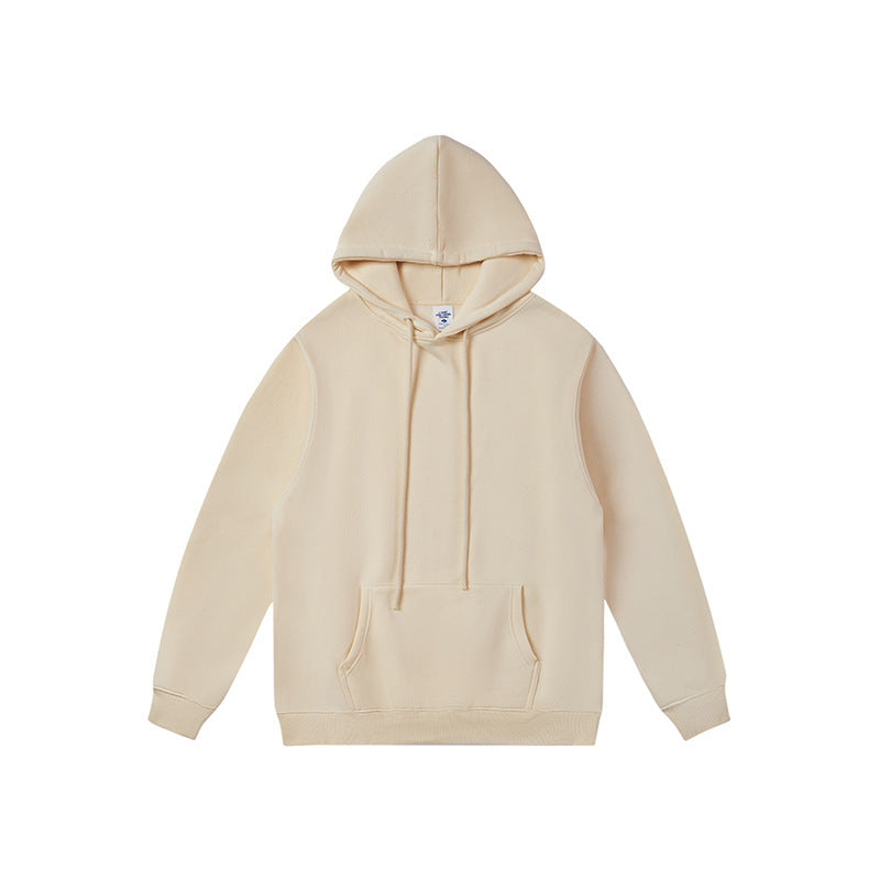 Trendy Unisex Fleece Tracksuit Solid Color Hoodie Sweatpants Set Autumn Winter Sports Jogging Outfit