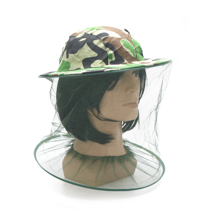 Insect Bugs Bee Mosquito Head Face Protector Camouflage Mesh Hat ...
