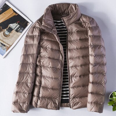 S-7XL Women Ultralight Puffy Down Coats