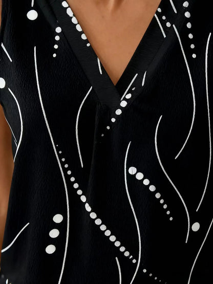 Womens Casual V Neck Plus Size Tops