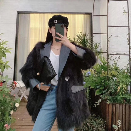 Women’s Polyester Jacket – Elegant Office & Winter Coat